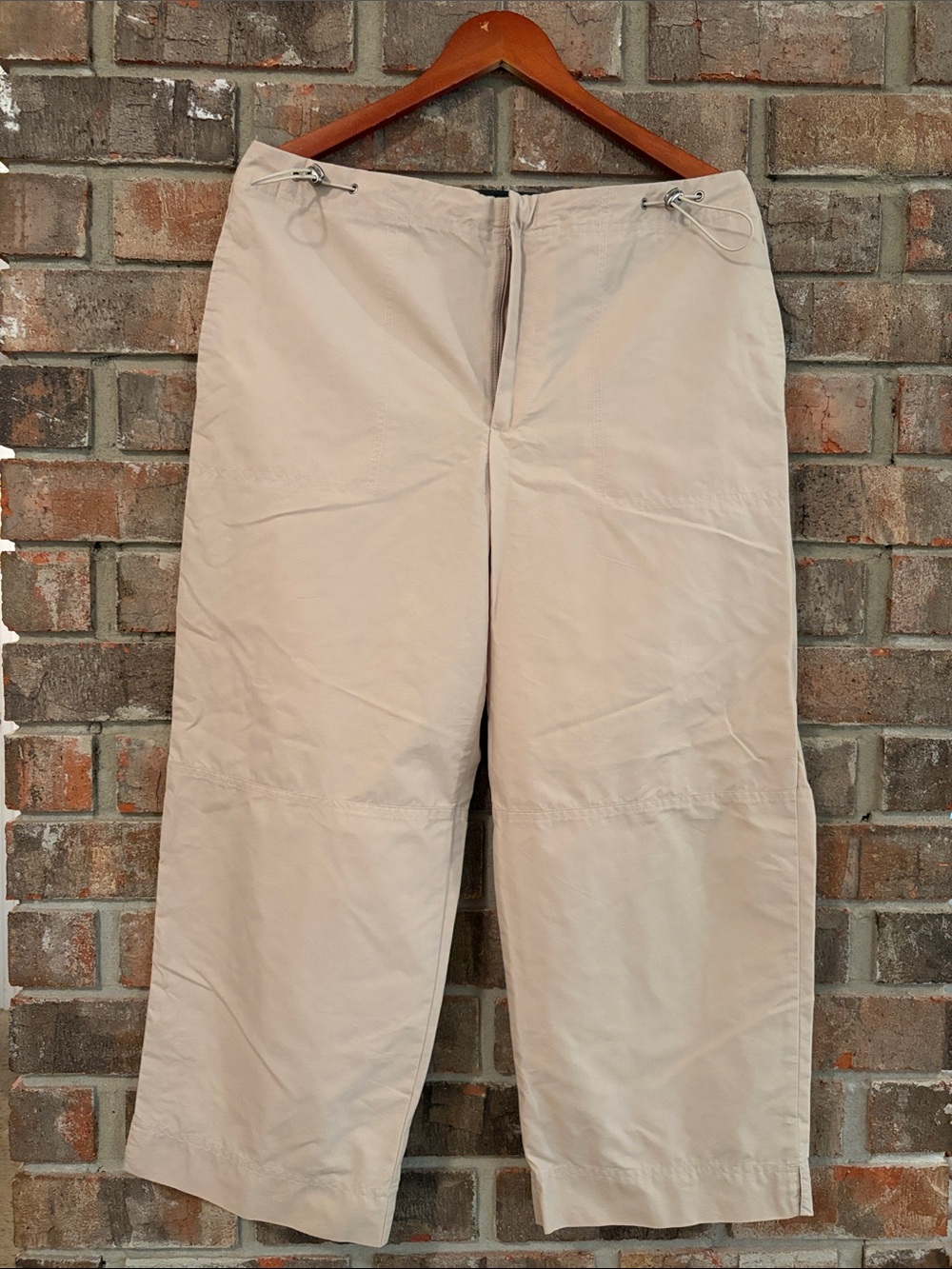 Gloria Vanderbilt Light Khaki Drawstring Chinos